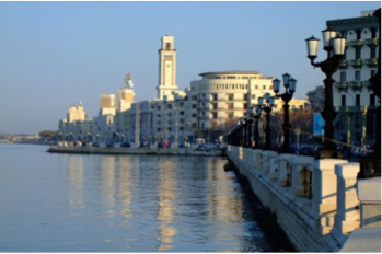 Bari city - a view of the characteristic longsea